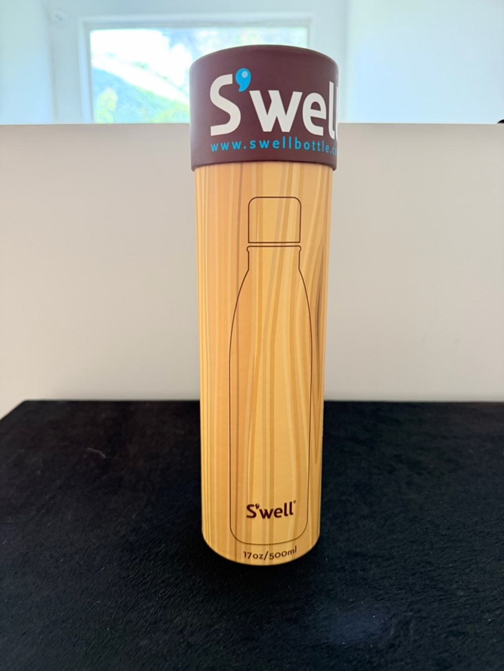 S'well Yellow Woodgrain Insulated Bottle Tube